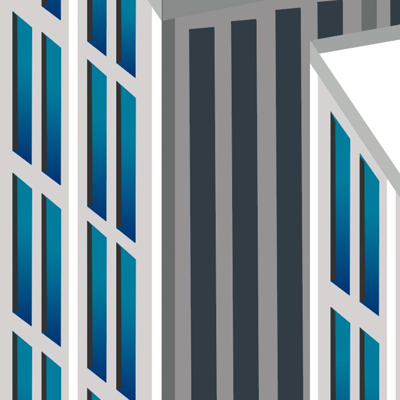 Illustration of office towers
